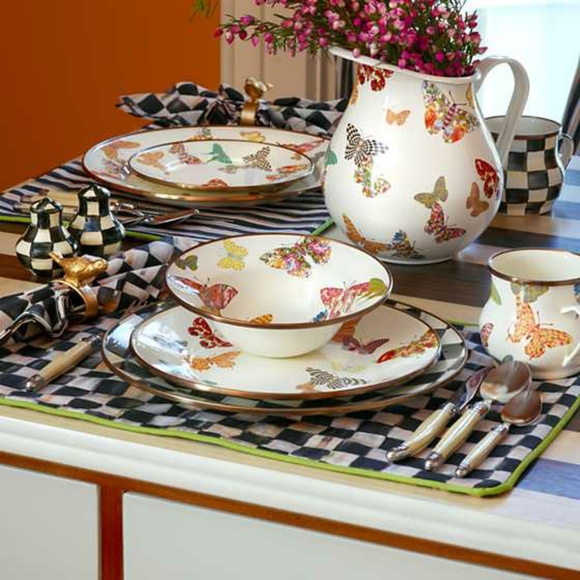 MACKENZIE-CHILDS COURTLY CHECK & STRIPE PLACEMENT - Picture 6 of 10